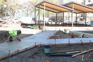 Sidewalk work at MPG